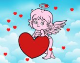 Cupido y un corazón