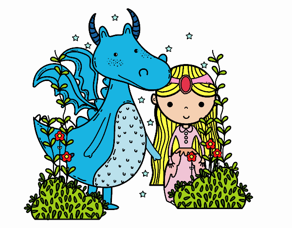 Dragón y princesa