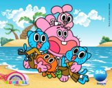 Gumball y amigos contentos