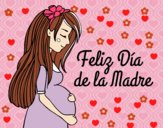 Mamá embarazada en el día de la madre