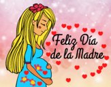 Mamá embarazada en el día de la madre