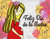 Mamá embarazada en el día de la madre