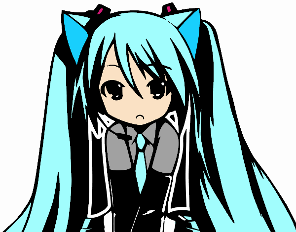 miku kitty triste