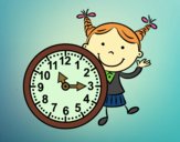 Niña con reloj