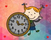 Niña con reloj