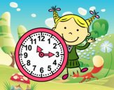 Niña con reloj