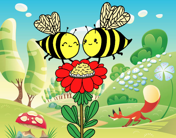 Pareja de abejas