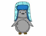 Pingüino con gorro