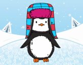 Pingüino con gorro