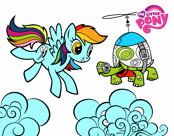 Rainbow Dash y la tortuga tanque