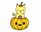 Un gatito de Halloween