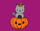 Un gatito de Halloween