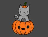 Un gatito de Halloween