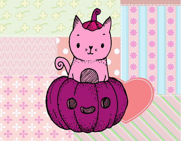 Un gatito de Halloween