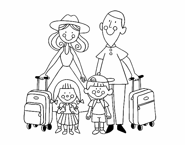 Una familia de vacaciones