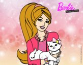 Barbie con su linda gatita