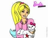 Barbie con su linda gatita