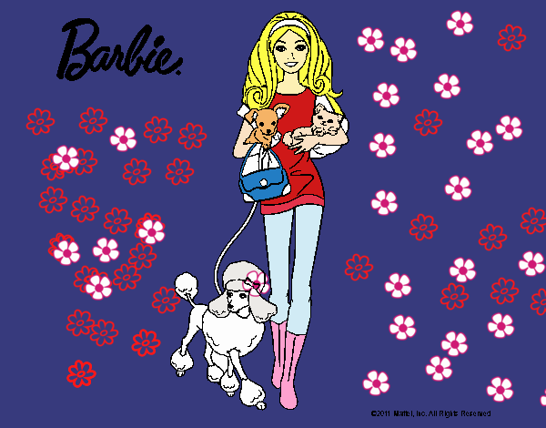 Barbie con sus mascotas