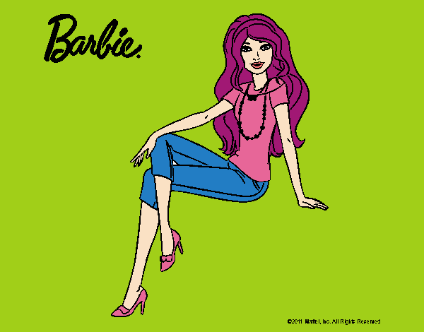 Barbie sentada