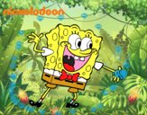 Bob Esponja saludando