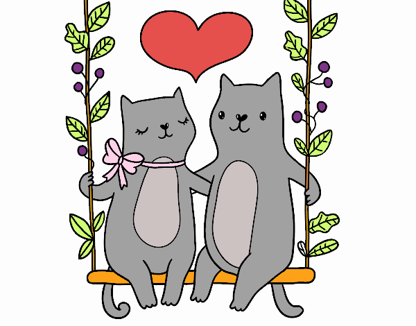 Gatitos enamorados