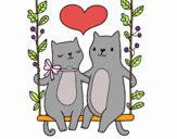 Gatitos enamorados