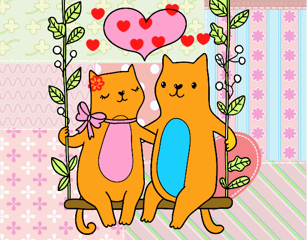 Gatitos enamorados