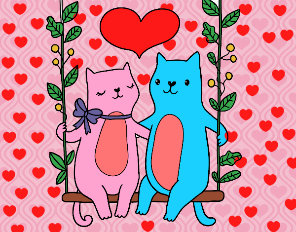 Gatitos enamorados