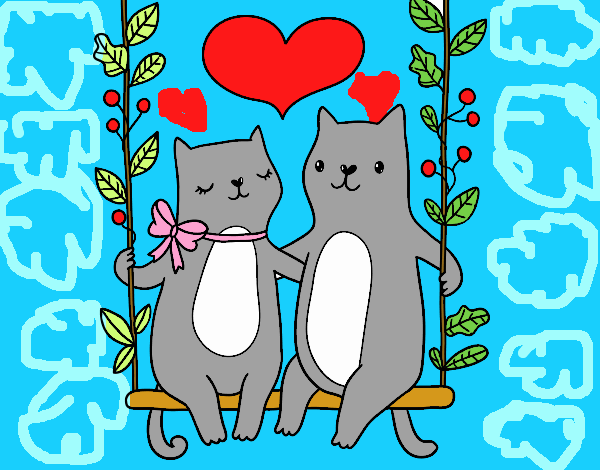 Gatitos enamorados