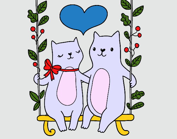 Gatitos enamorados