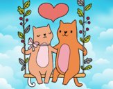 Gatitos enamorados