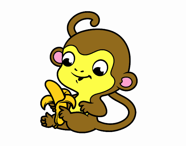 Monito con plátano