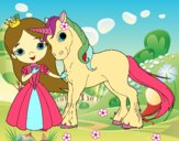 Princesa y unicornio