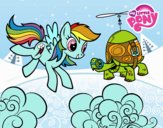 Rainbow Dash y la tortuga tanque