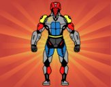 Robot luchador de espaldas