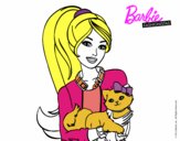 Barbie con su linda gatita