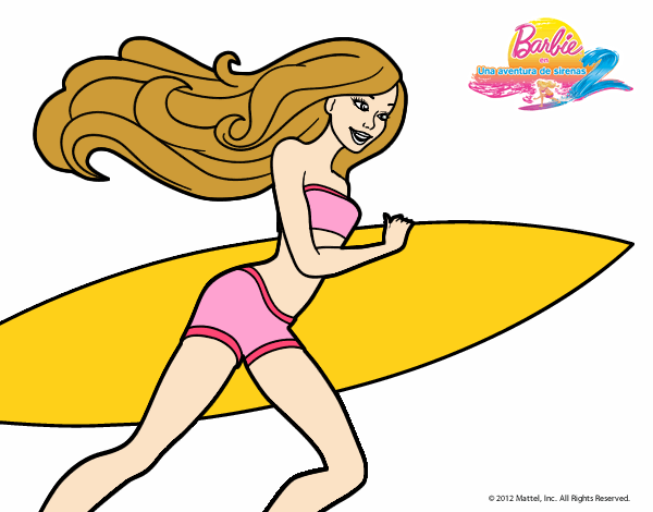 Barbie corre al agua