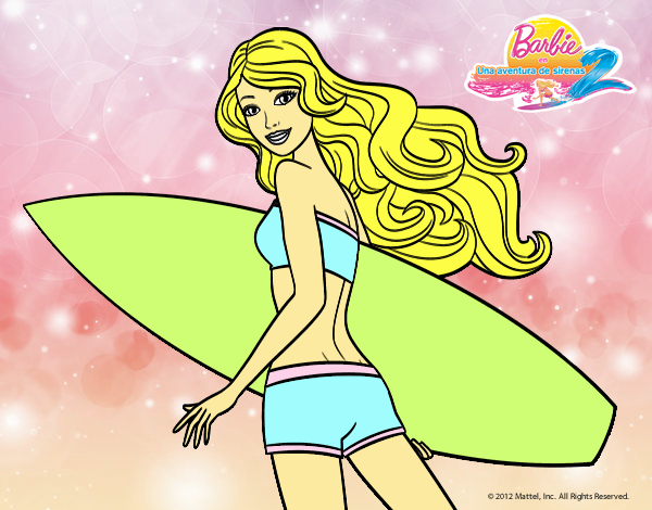 Barbie surfera