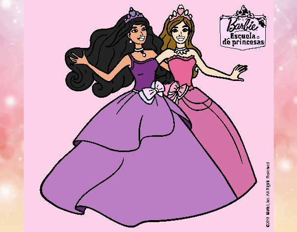 Barbie y su amiga súper felices