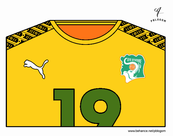 Camiseta del mundial de fútbol 2014 de Costa de Marfil