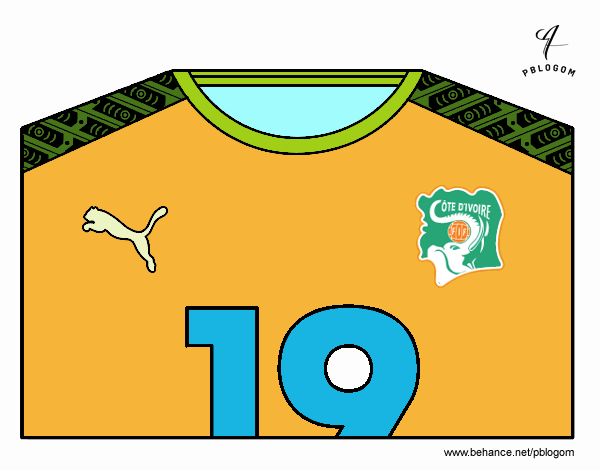 Camiseta del mundial de fútbol 2014 de Costa de Marfil