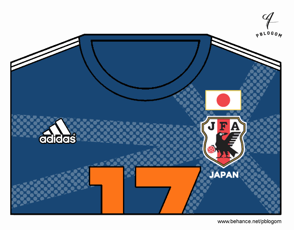 Camiseta del mundial de fútbol 2014 de Japón