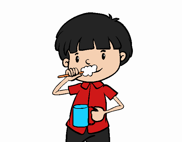 niño lavandose los dientes 