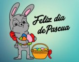 Conejo con muchos huevos de Pascua