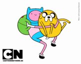 Finn y Jake abrazados