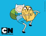 Finn y Jake abrazados