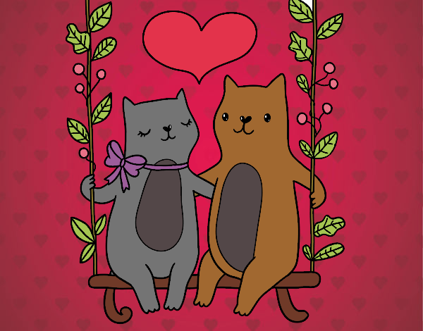 Gatitos enamorados