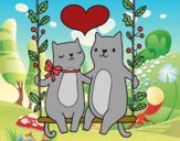 Gatitos enamorados