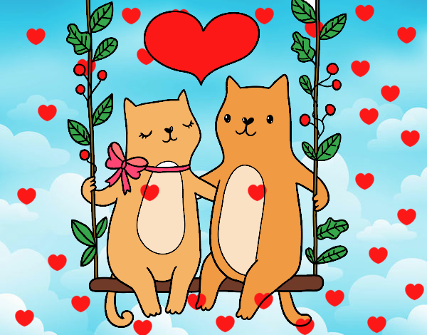 Gatitos enamorados