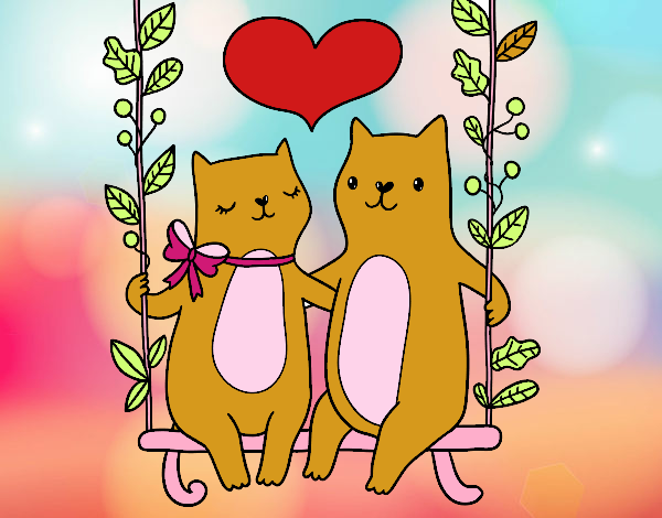 Gatitos enamorados